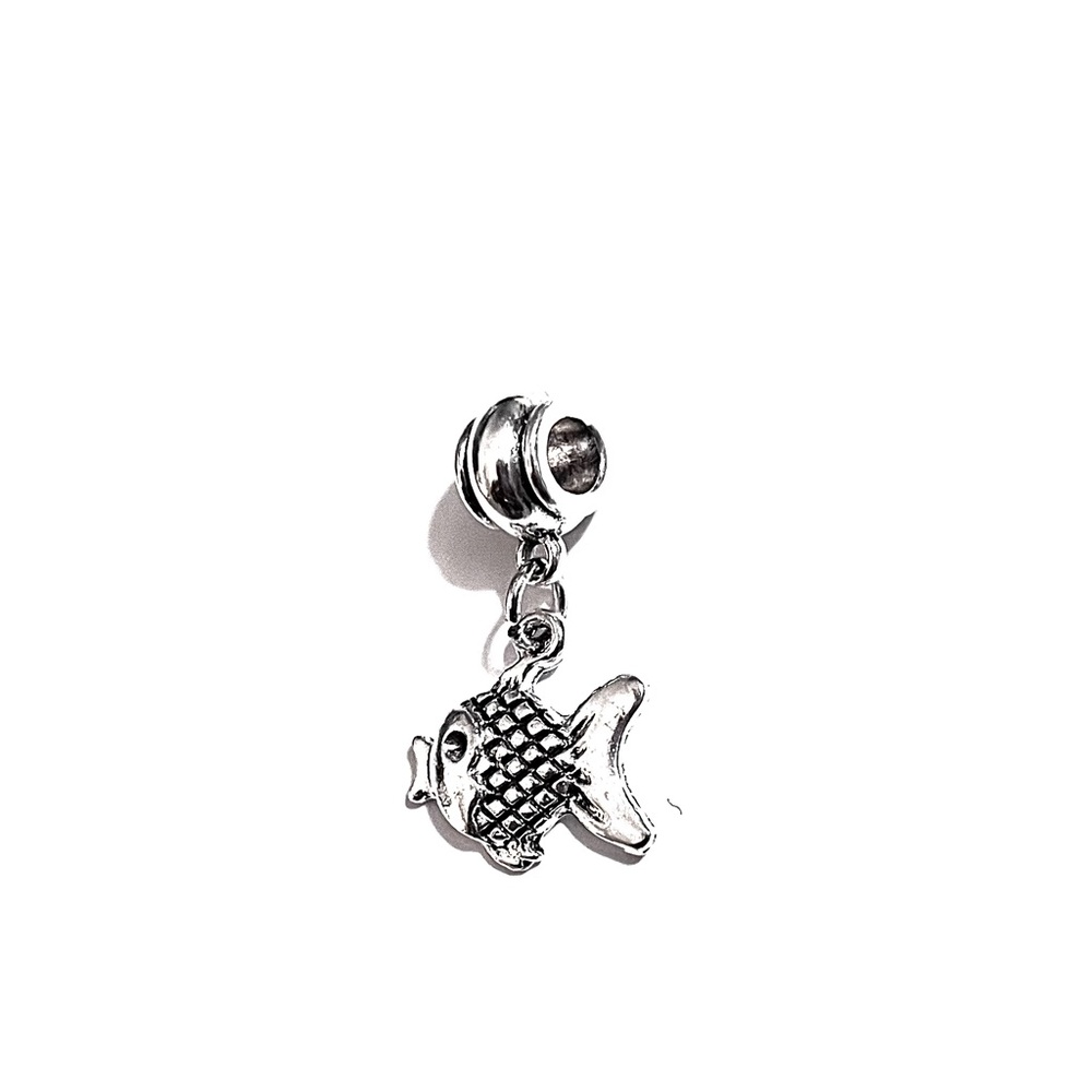 Silver Fish Charm Pendant